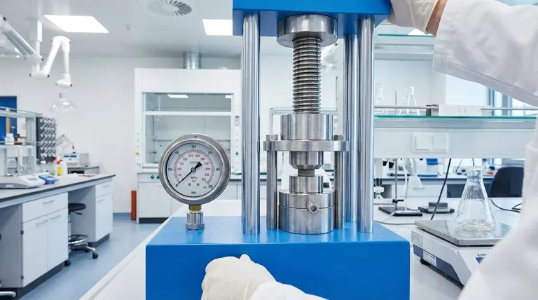 Qual è la logica alla base dell'applicazione di un'alta pressione di 380 MPa per compattare un anodo composito a base di silicio con un elettrolita solido nella fabbricazione di batterie? Ottenere una densificazione superiore per batterie a stato solido a