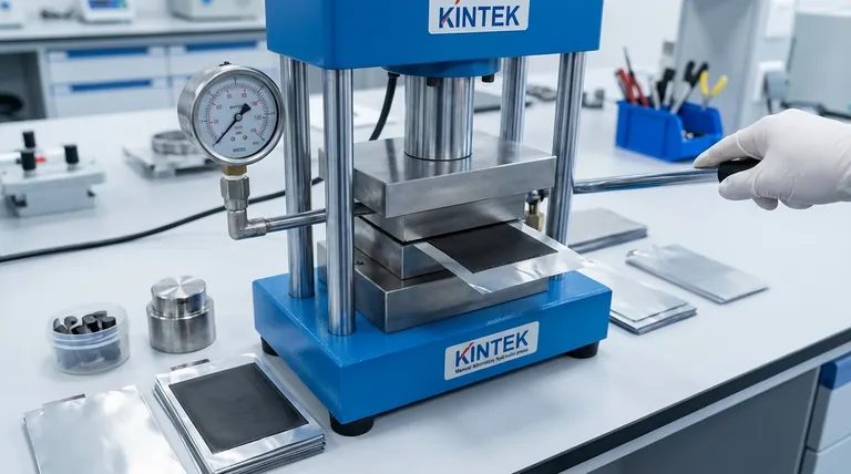 Qual è lo scopo dell'applicazione di pressione ai fogli degli elettrodi della batteria? Ottimizzare Densità Energetica e Prestazioni