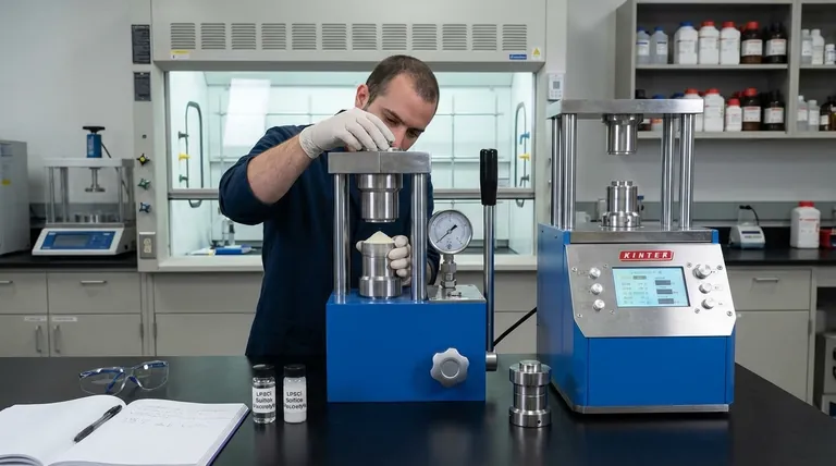 2段階プレス工程の重要な機能は何ですか? LPSCl電解質におけるイオン伝導率の最大化