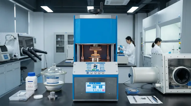 Qual è lo scopo principale dell'applicazione di alta pressione, come 375 MPa, con una pressa da laboratorio idraulica durante la formazione di componenti di batterie allo stato solido?