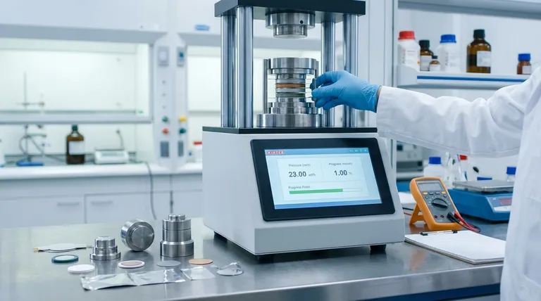 全固体電池の層状組み立て中に、実験室用プレス機で400 MPa対50 MPaのような異なる圧力を適用する際の考慮事項は何ですか?バッテリー組み立てプロセスを最適化する