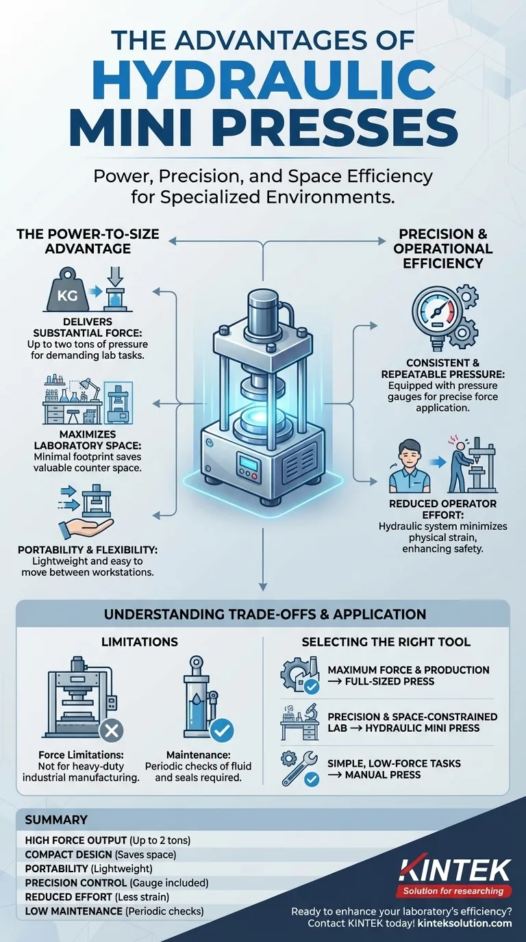 液压迷你压机有哪些优势？在您的实验室中最大化功率和精度 图解指南
