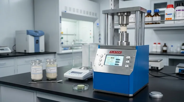 Qual é o papel de uma prensa de laboratório na preparação de alvos de pulverização catódica de cerâmica? Garanta alvos densos e uniformes para pulverização estável