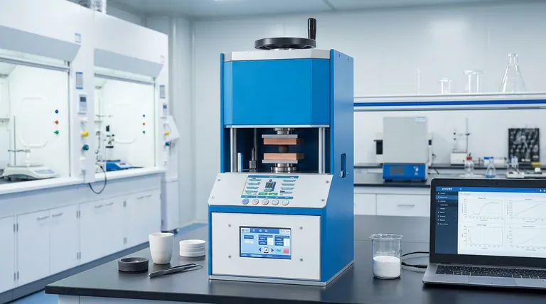 Qual è la funzione principale del processo di pressatura a caldo nella densificazione degli elettroliti ceramici Li6SrLa2Bi2O12 (LSLBO)? Raggiungere una densità >94% per una conduttività ionica superiore