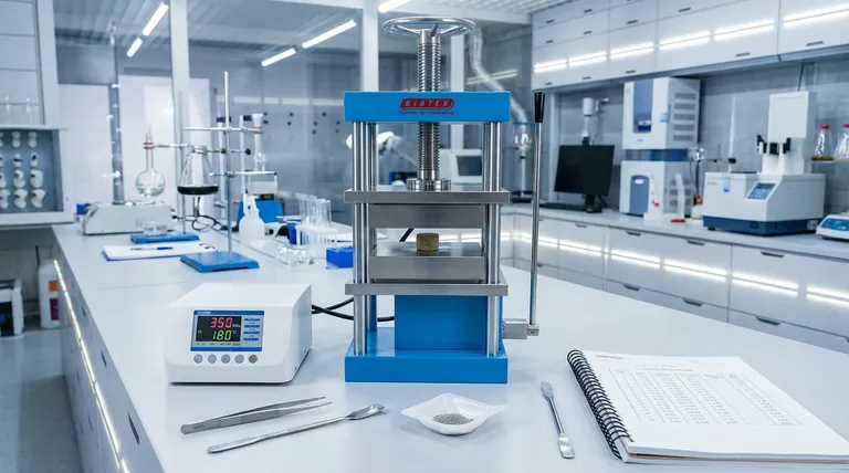 Qual è l'effetto diretto della pressione applicata da una pressa idraulica sulla conducibilità ionica dei pellet di elettrolita Li7P2S8I0.5Cl0.5? Aumento della conducibilità da 0,9 a 3,08 mS/cm