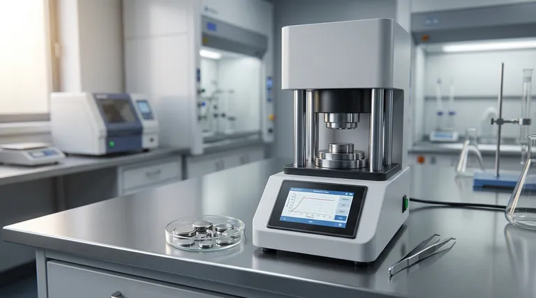 Qual è la funzione di una pressa da laboratorio nell'assemblaggio di celle a bottone di tipo 2032 per il test di batterie allo stato solido? Garantire la validità dei dati e le prestazioni.