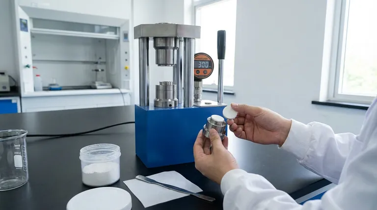 Qual è lo scopo dell'esecuzione della preformatura a freddo a 300 MPa? Creare un corpo verde stabile per una fabbricazione efficiente dell'elettrolita