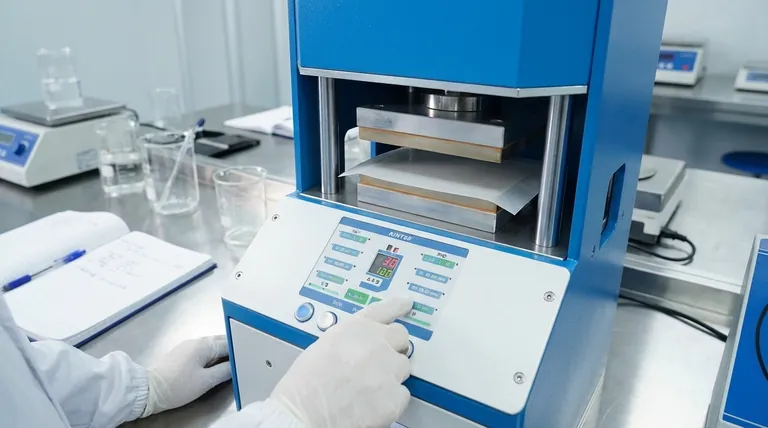 Qual è lo scopo dell'utilizzo di un processo di pressatura a caldo nella preparazione di membrane elettrolitiche di riferimento a base di PEO? Ottenere la massima densificazione per prestazioni superiori della batteria