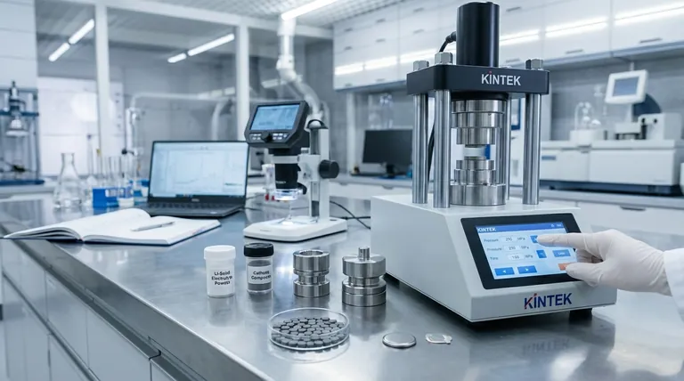 全固体電池の積層組立における実験室用油圧プレスの本質的な役割は何ですか?電気化学的機能への架け橋