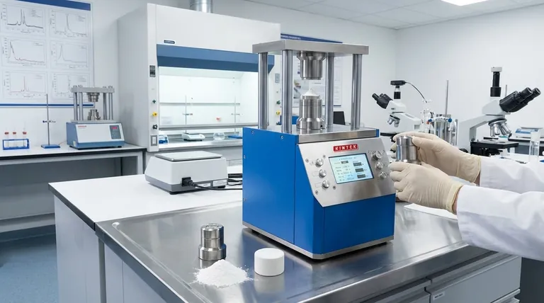 Na₃Zr₂Si₂PO₁₂ (NZSP) 粉末の成形に実験室用油圧プレスで 200 MPa の圧力が使用されるのはなぜですか?高性能固体電解質を確保する