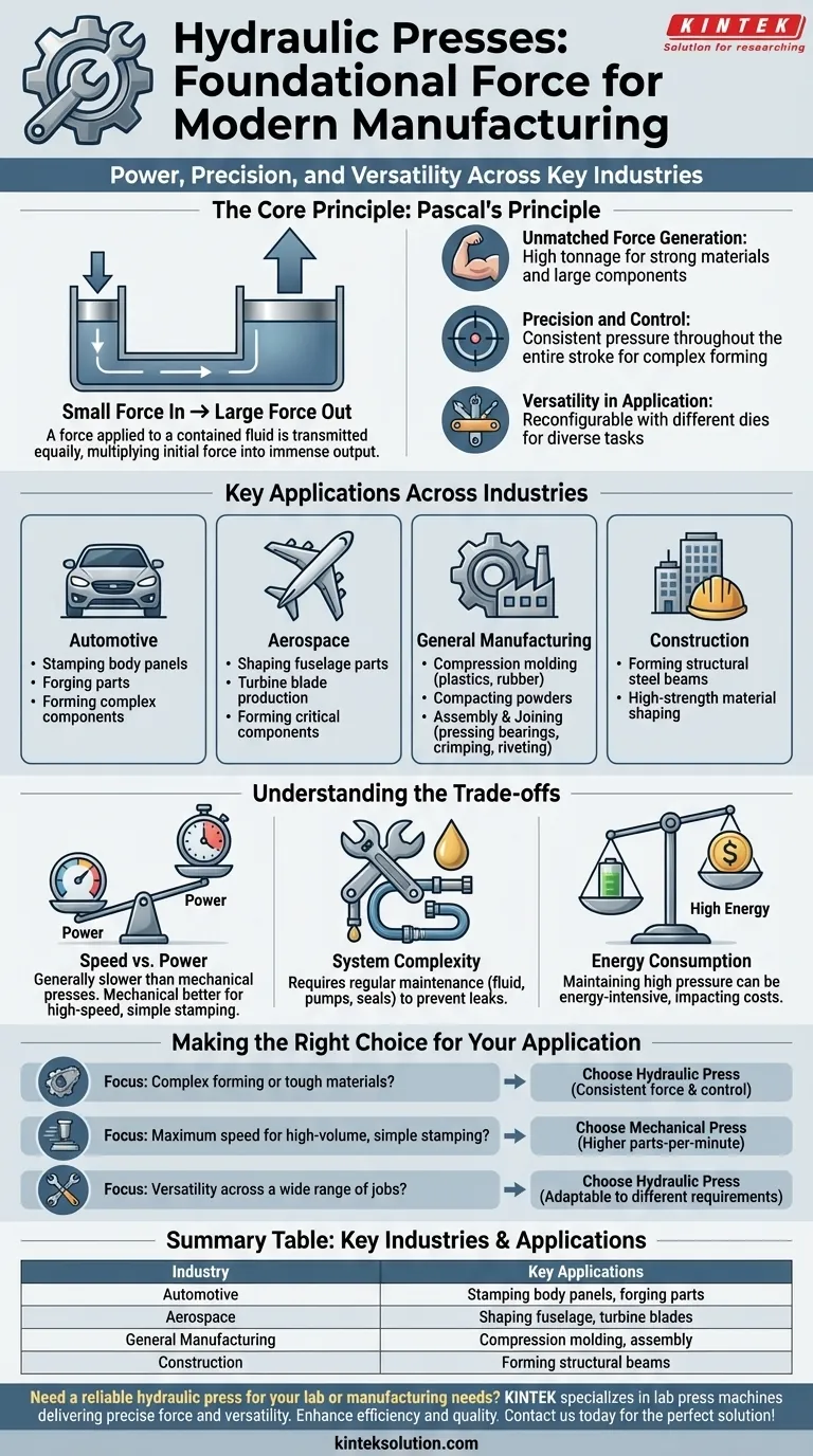 Welche Branchen nutzen hydraulische Pressen? Antrieb für Automobilbau, Luft- und Raumfahrt und mehr Visuelle Anleitung