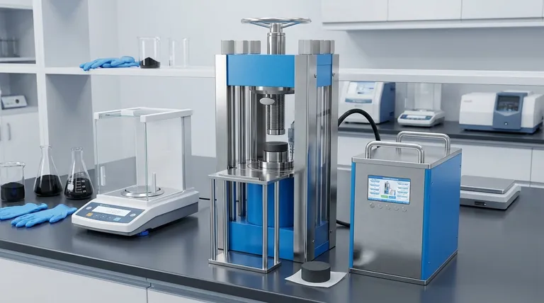 Qual è la funzione di una pressa da laboratorio nella preparazione di pellet di elettrodi di Li3V2(PO4)3? Garantire test elettrochimici accurati