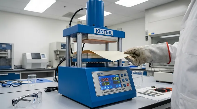 Perché la pressatura a caldo è necessaria per le membrane elettrolitiche polimero-ceramica rivestite a spruzzo? Ottenere film ad alta densità e alta conducibilità