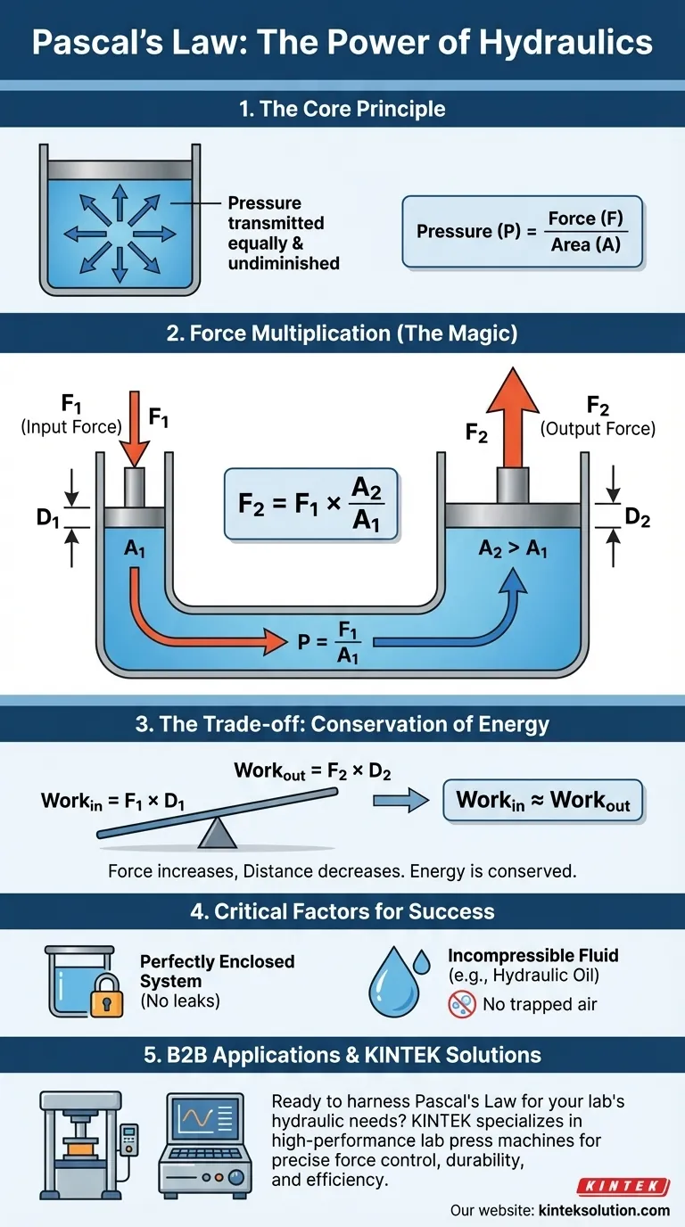 パスカルの法則とは何ですか、そしてどのように定義されますか？油圧による力倍増の力を解き放つ ビジュアルガイド