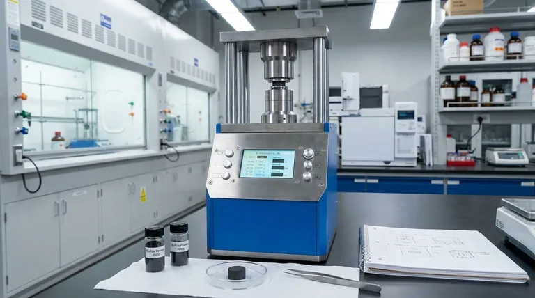 Perché una pressa da laboratorio viene utilizzata per la pressatura a freddo di polvere di elettrolita solfuro? Per pellet densi e conduttivi