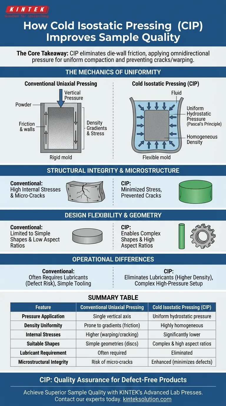 コールド等方圧プレスは、粉末成形体の品質をどのように向上させますか？優れた均一性と密度を実現 ビジュアルガイド