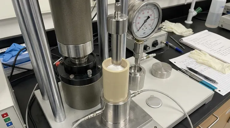 カスタム金型におけるPEEKチューブとステンレス鋼プランジャーの機能は何ですか?完全な全固体電池ペレットを保証する