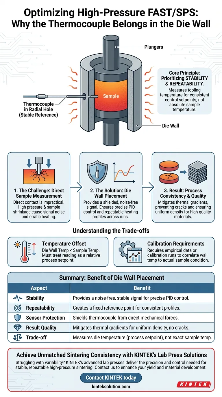 Perché la termocoppia si trova nella parete dello stampo per FAST/SPS? Garantire stabilità e ripetibilità del processo Guida Visiva
