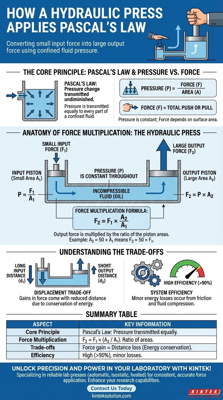 液压机如何应用帕斯卡定律？通过流体动力放大力量 图解指南