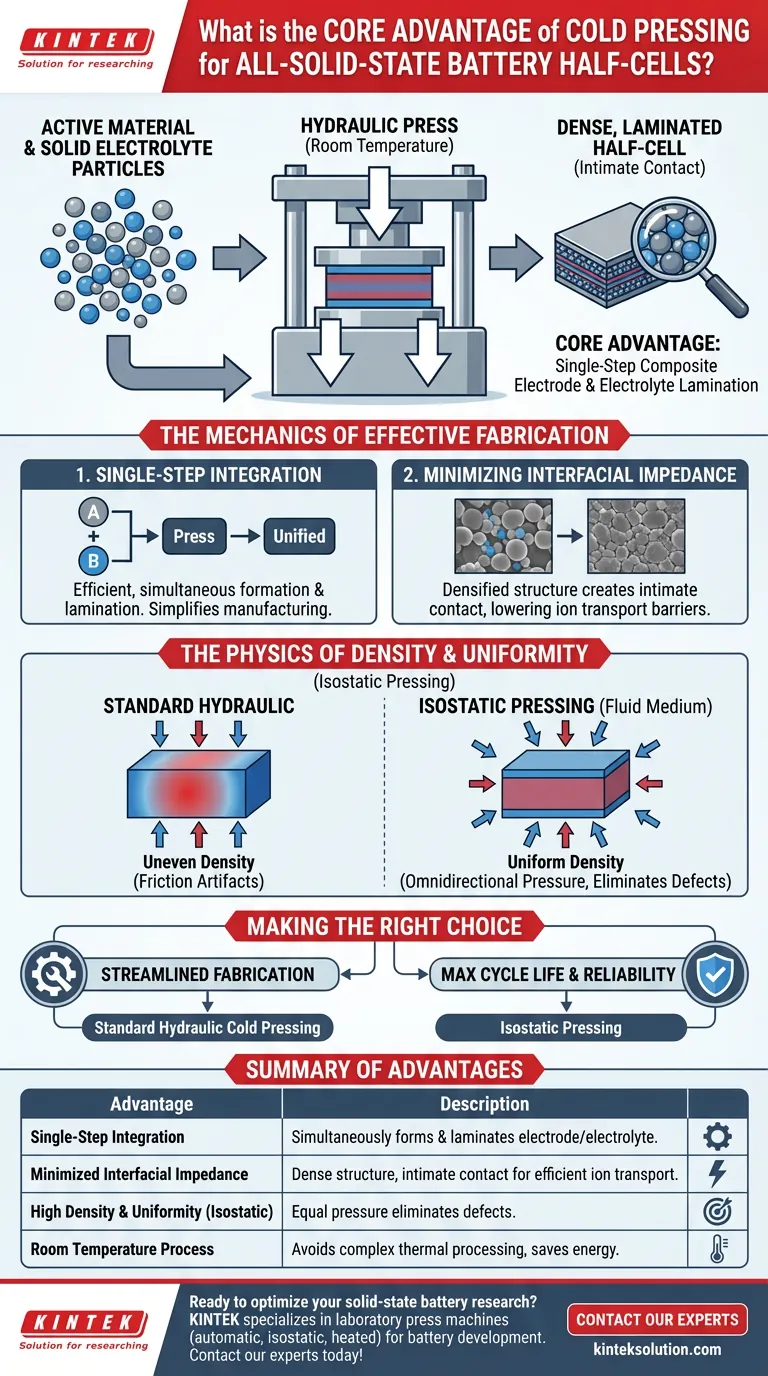 Was ist der Hauptvorteil der Kaltpressmethode? Erzielung einer einstufigen Herstellung für überlegene Festkörperbatterien Visuelle Anleitung