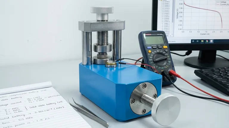 固体電池試験における圧力装置の機能とは?安定したサイクル性能の解明