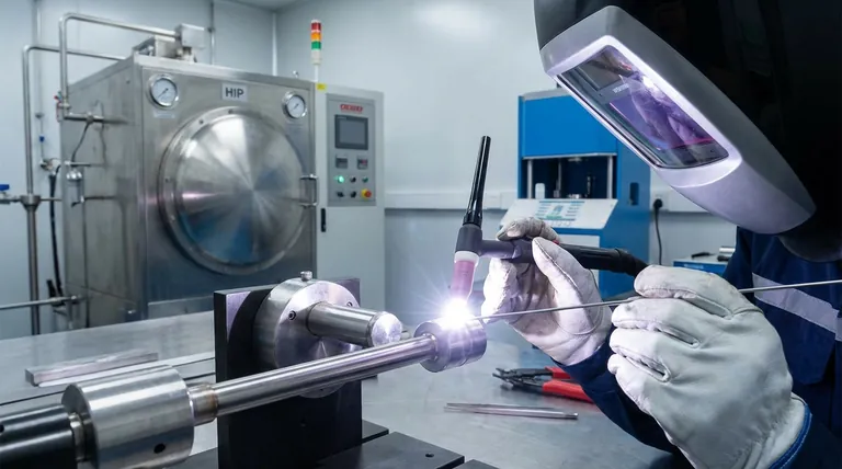 Li2MnSiO4/CのHIP合成におけるTIG溶接の使用目的は何ですか?高圧下での成功のために気密シールを確保する