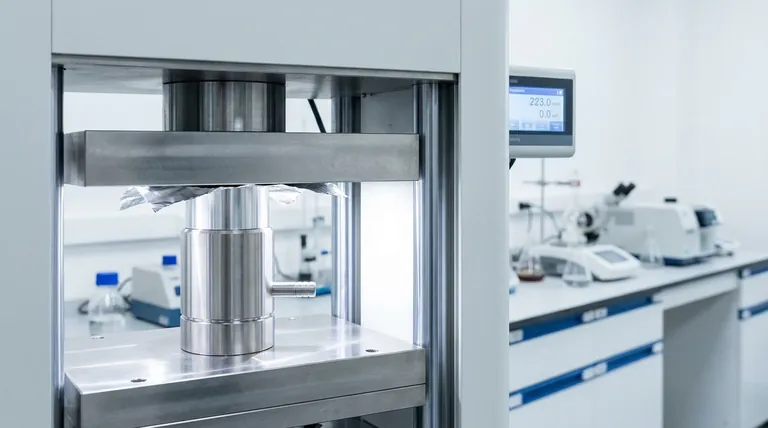 Quali sono le funzioni di una matrice speciale utilizzata in una pressa da laboratorio durante il processo di sinterizzazione a freddo, oltre alla sagomatura del campione? Garantire forza uniforme e integrità del campione