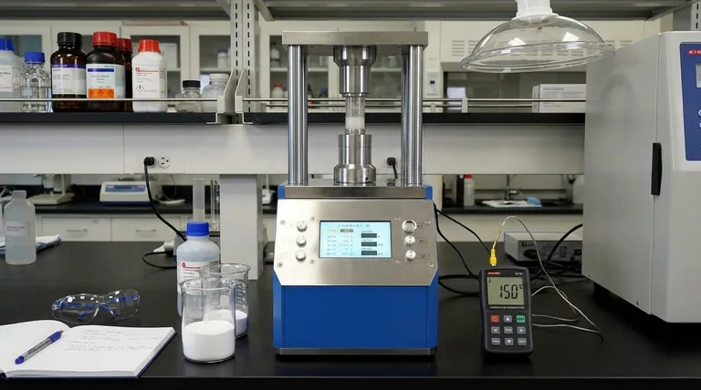 Qual è la funzione della pressione applicata da una pressa idraulica durante la fase iniziale di compattazione del processo di sinterizzazione a freddo (CSP)? Padroneggia la sinergia tra forza e chimica