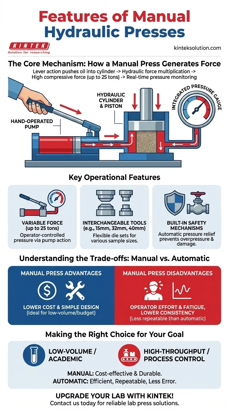 手動油圧プレス機の特長とは？ラボの効率向上のための主な利点 ビジュアルガイド