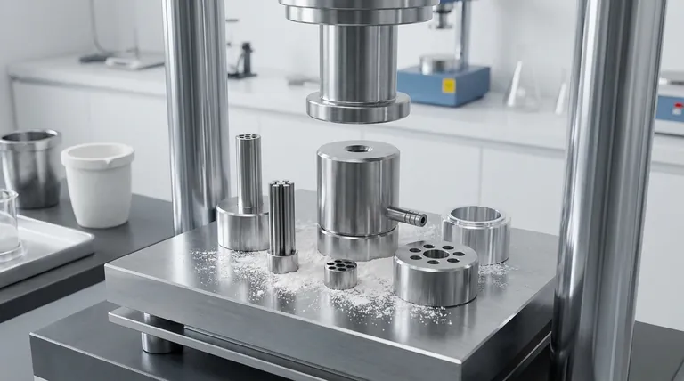 炭素鋼乾式プレス金型の機能は何ですか?高密度で均一なBZY20セラミック成形体を達成する