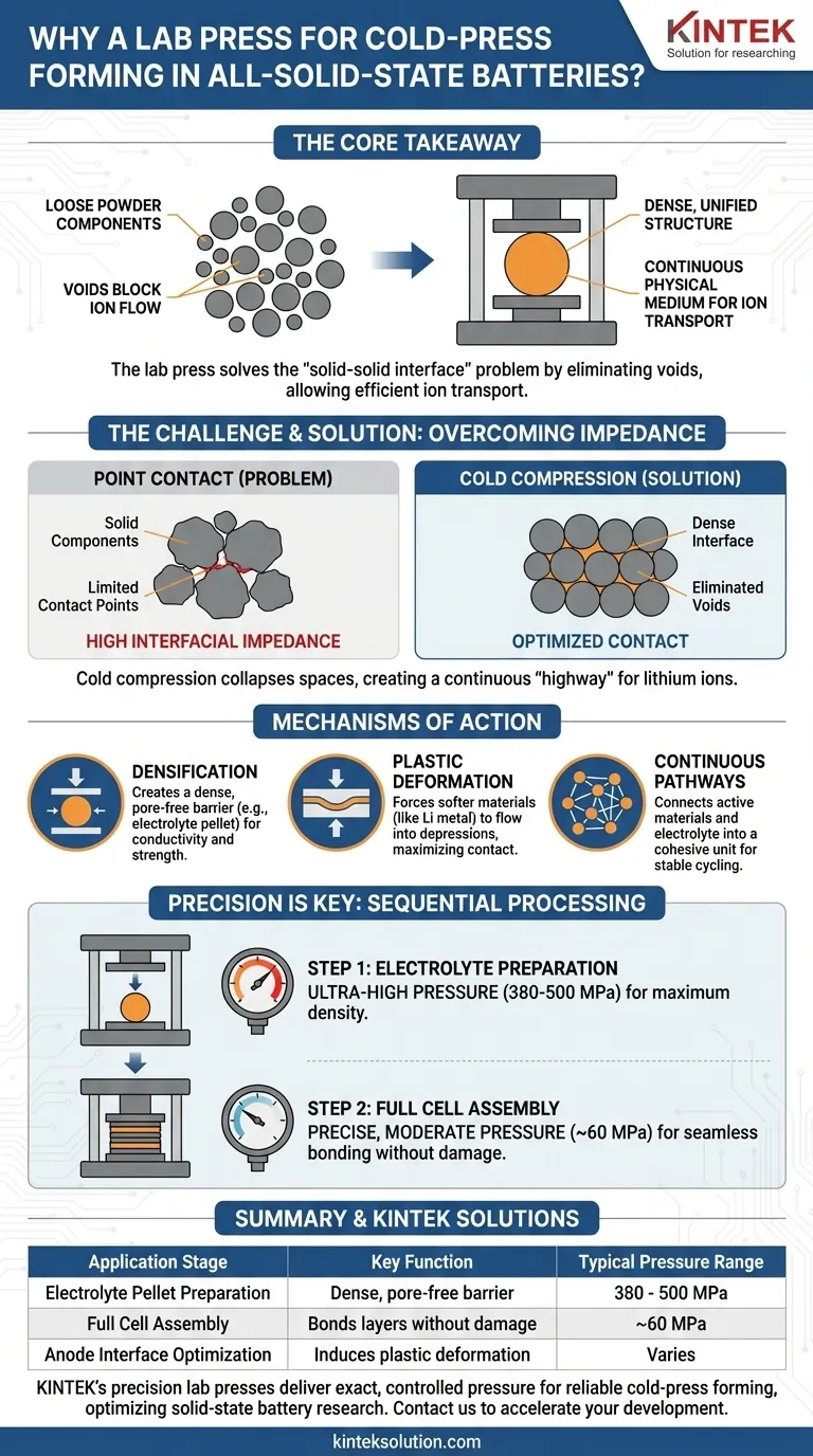 全固体リチウム・セレン電池の組み立てにおけるコールドプレス成形にラボプレス機が使用されるのはなぜですか？ ビジュアルガイド