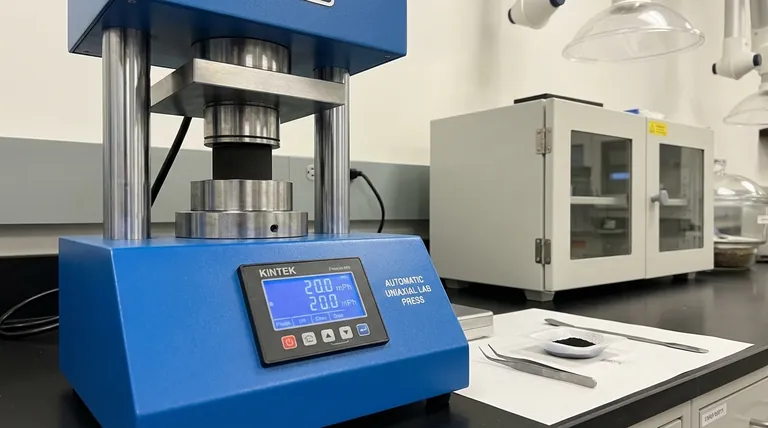 Qual è la funzione critica di una pressa da laboratorio uniaxiale a temperatura ambiente? Ottenere elettroliti solforati ad alta densità senza calore
