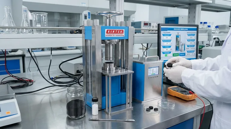 Perché è necessario utilizzare una pressa da laboratorio per compattare la miscela catodica di Na3FePO4CO3? Garantire test accurati delle prestazioni della batteria