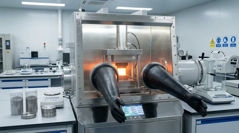 Qual è il ruolo critico del sistema di pressatura uniassiale nelle apparecchiature SPS? Promuovere la densificazione nelle leghe a base di nichel