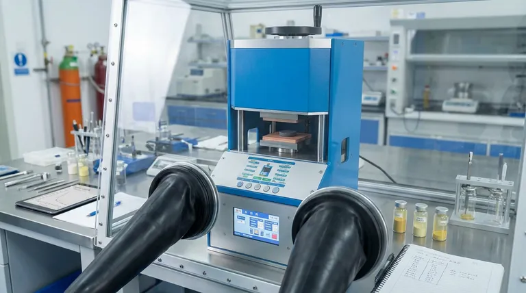 Qual è la funzione di una piastra riscaldante o di una pressa riscaldata nel processo di trattamento termico per elettroliti allo stato solido Li2S–GeSe2–P2S5? Sblocca un'elevata conducibilità ionica