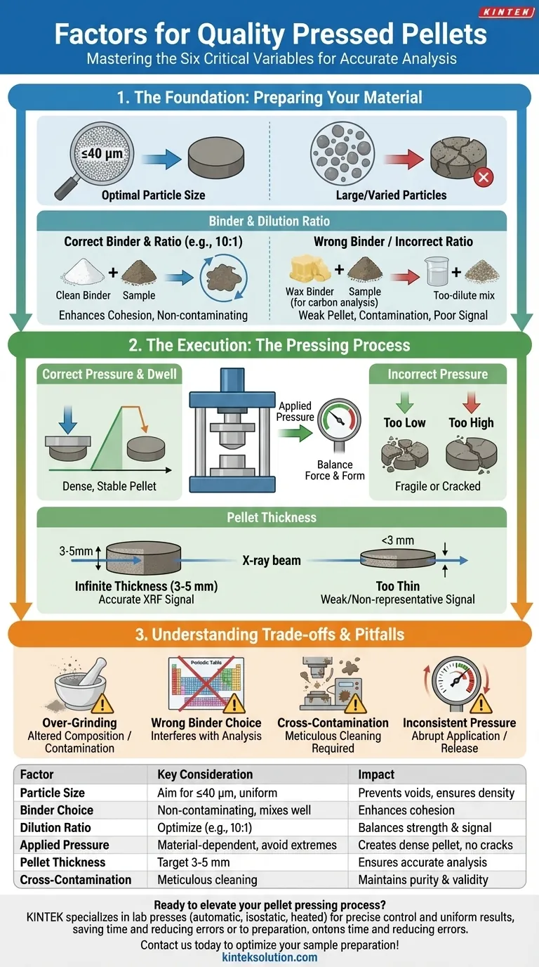 Quali fattori contribuiscono alla qualità delle pastiglie pressate? Le variabili chiave per risultati perfetti Guida Visiva