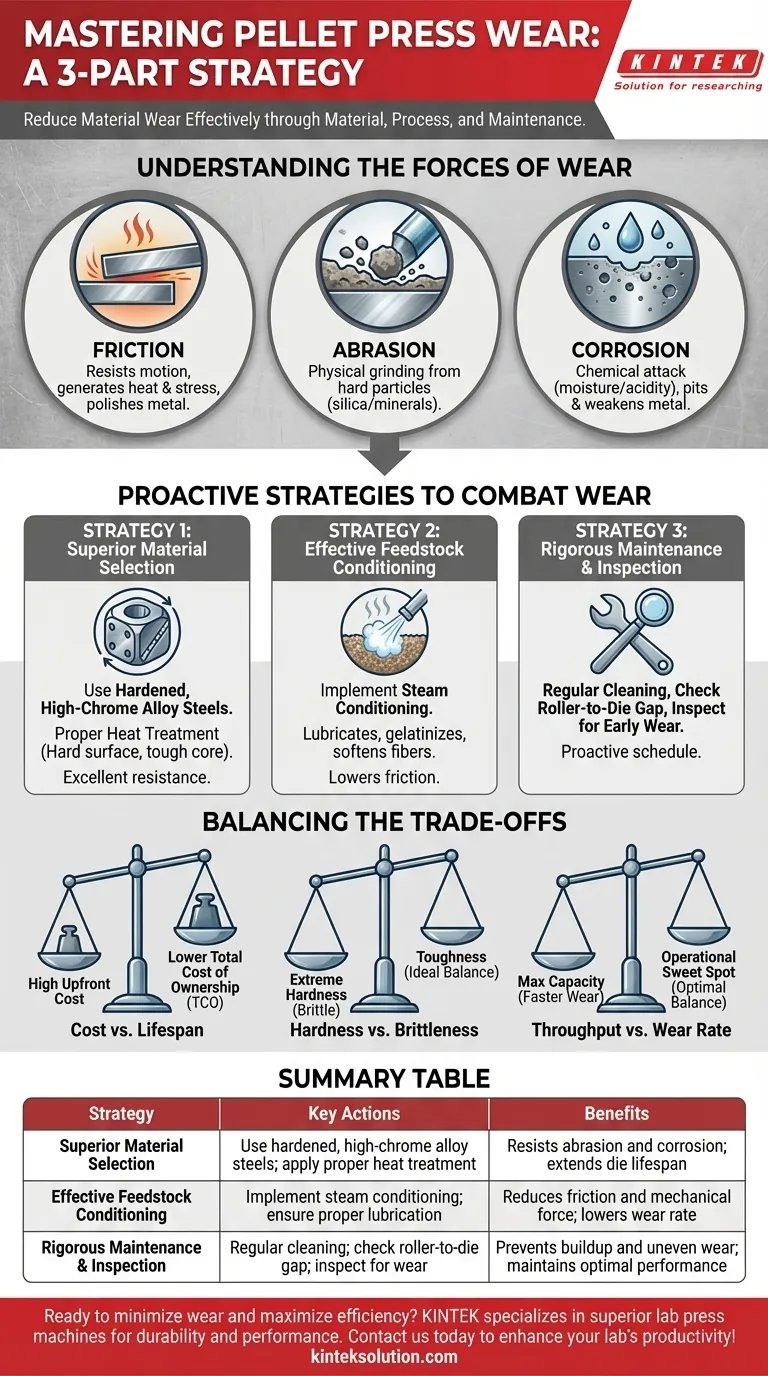 Que medidas podem reduzir o desgaste do material na prensagem de _pellets_? Estenda a vida útil do equipamento e aumente a eficiência Guia Visual