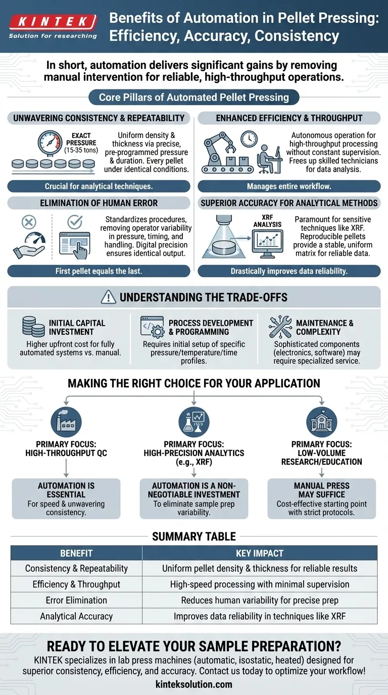 What are the benefits of automation in pellet pressing? Boost Efficiency and Accuracy in Sample Prep Visual Guide