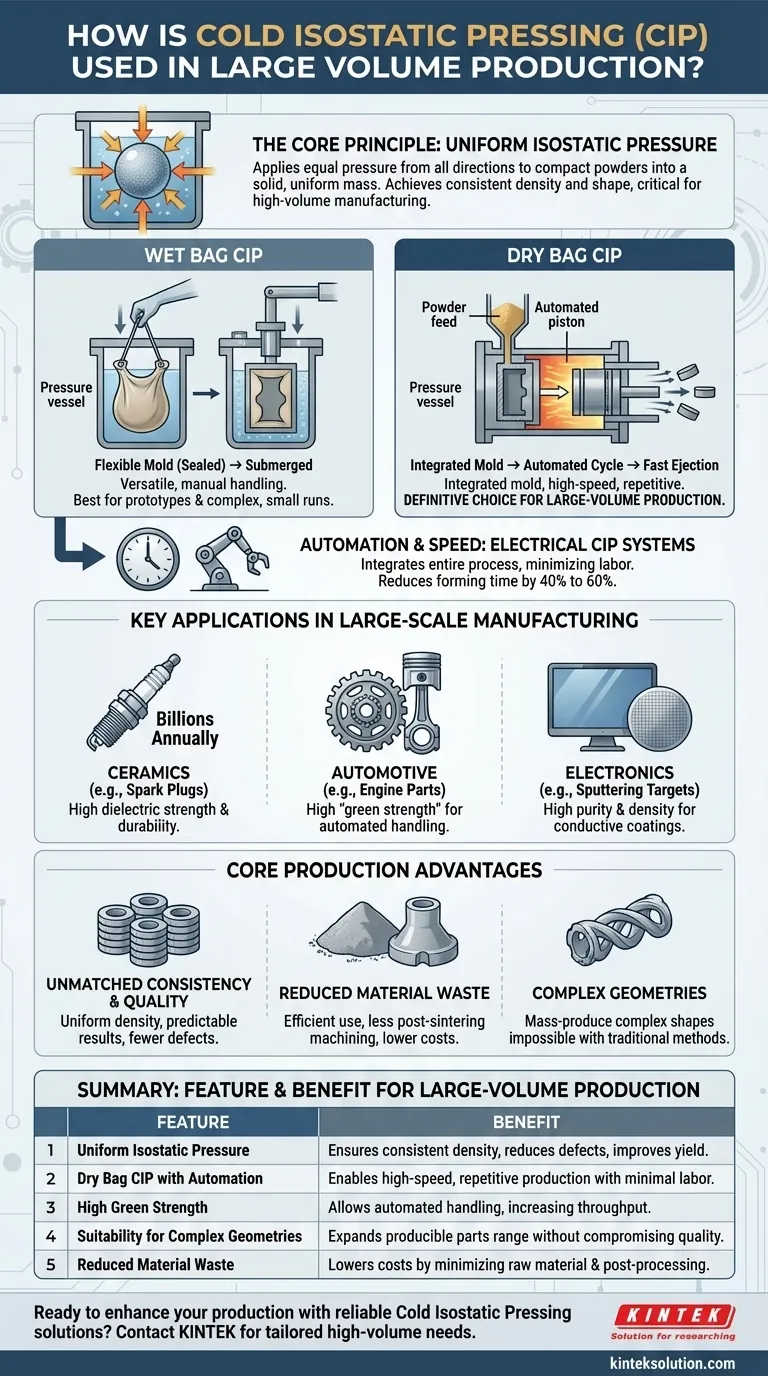 How is Cold Isostatic Pressing used in large volume production? Boost Efficiency and Quality in Mass Manufacturing Visual Guide