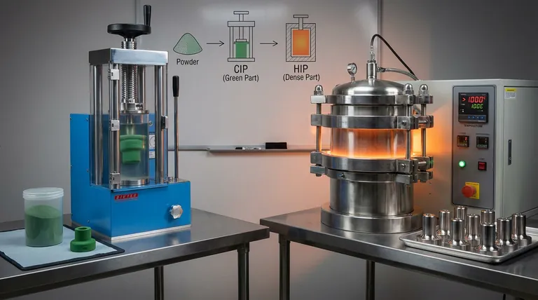 냉간 등방압 성형 (CIP)과 열간 등방압 성형 (HIP)의 차이점은 무엇인가요? 제조 전략을 마스터하세요