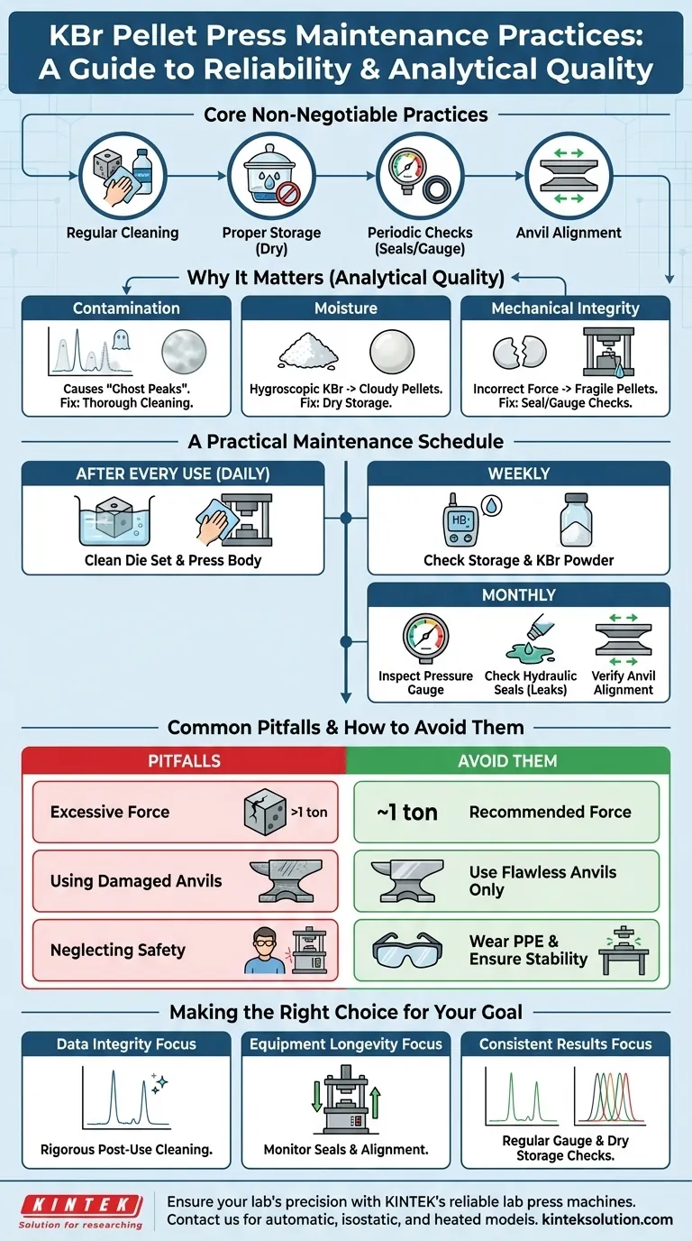 KBr压片机推荐哪些维护措施？确保FTIR光谱分析结果的可靠性 图解指南