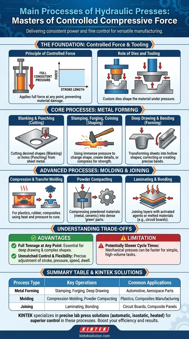 液压机执行的主要工艺有哪些？解锁金属成型和模压的精度 图解指南