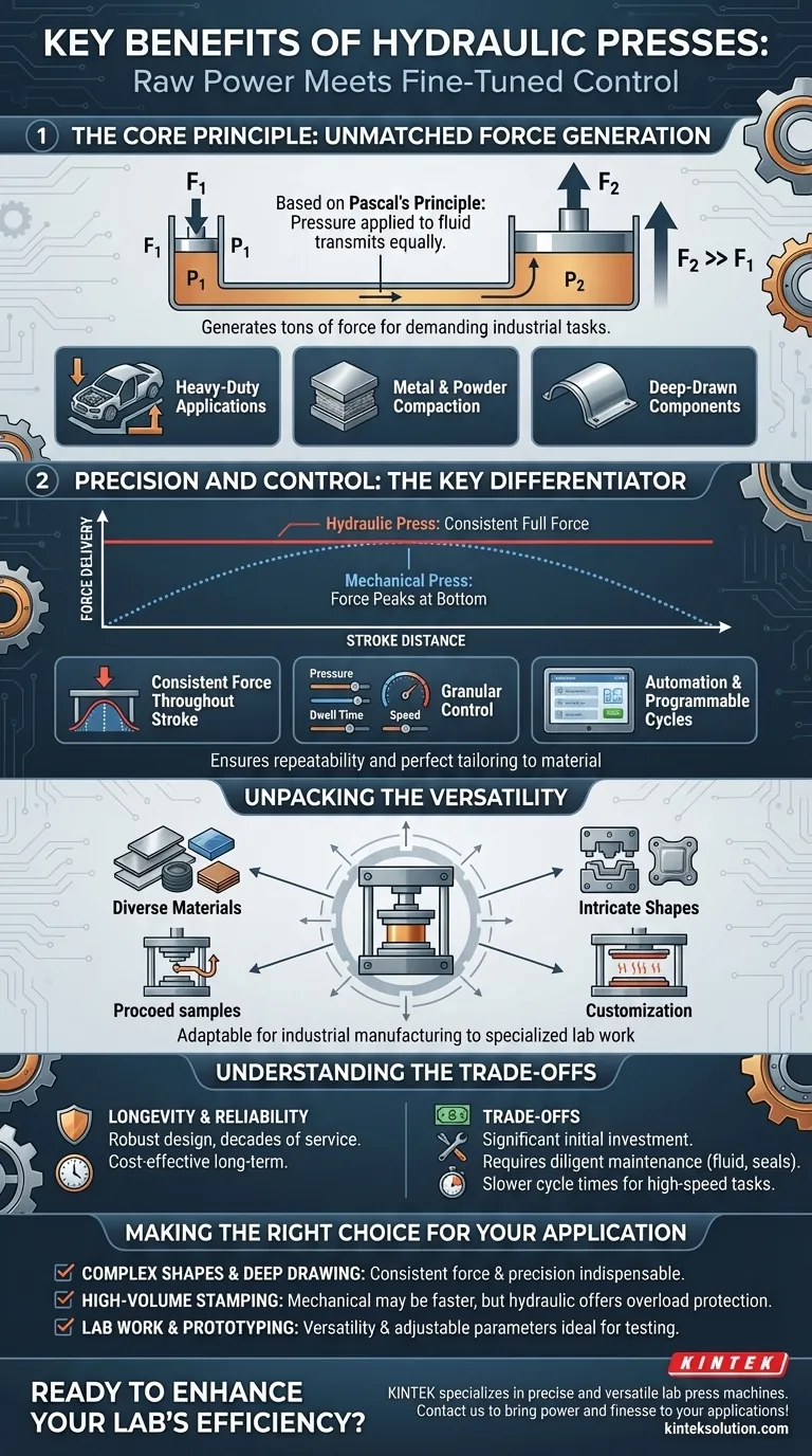 使用液压机的主要优点是什么？实现精度、动力和多功能性的结合 图解指南
