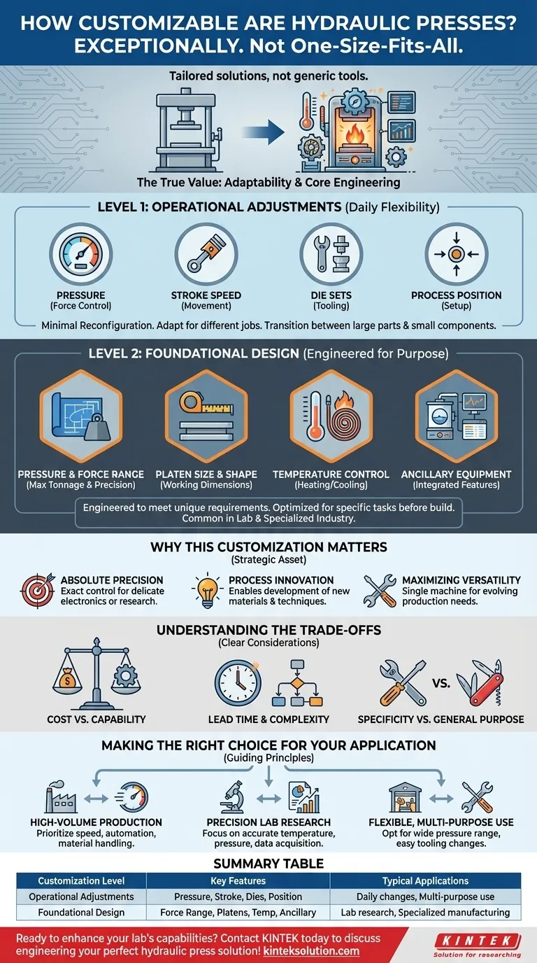 How customizable are hydraulic presses? Tailor Your Press for Precision and Performance Visual Guide