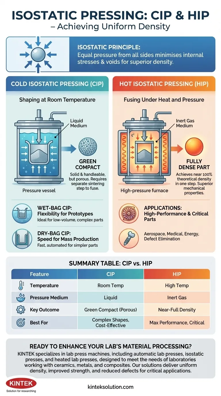 What is isostatic pressing and what are its two main types? Learn CIP vs. HIP for Uniform Density Visual Guide