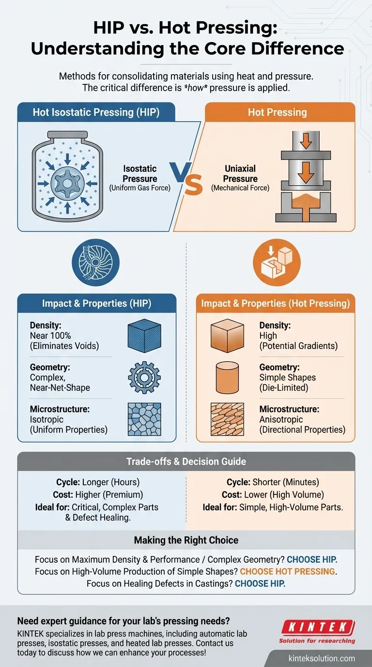 HIP 与热压有何不同？压力和应用的关键差异 图解指南