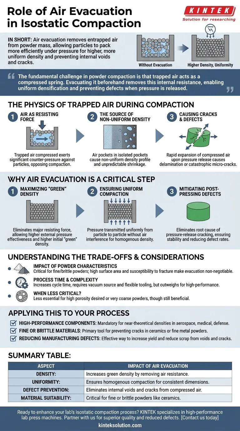 Che ruolo gioca l'evacuazione dell'aria nella compattazione isostatica? Migliora la qualità dei pezzi e previene i difetti Guida Visiva
