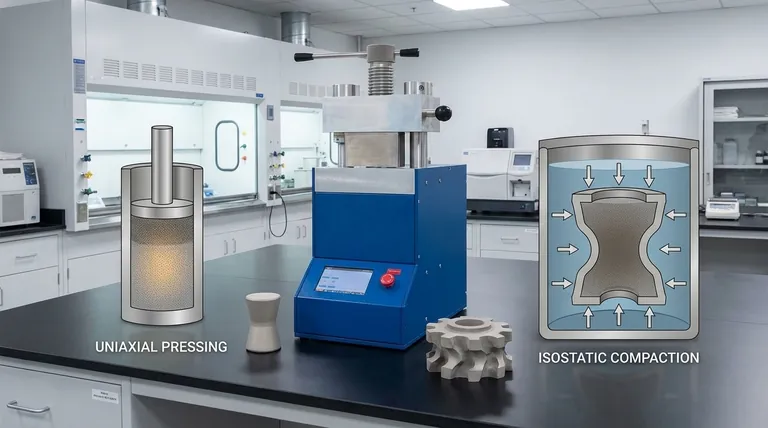 与单轴压制相比,等静压如何处理零件几何形状?用均匀密度解锁复杂形状