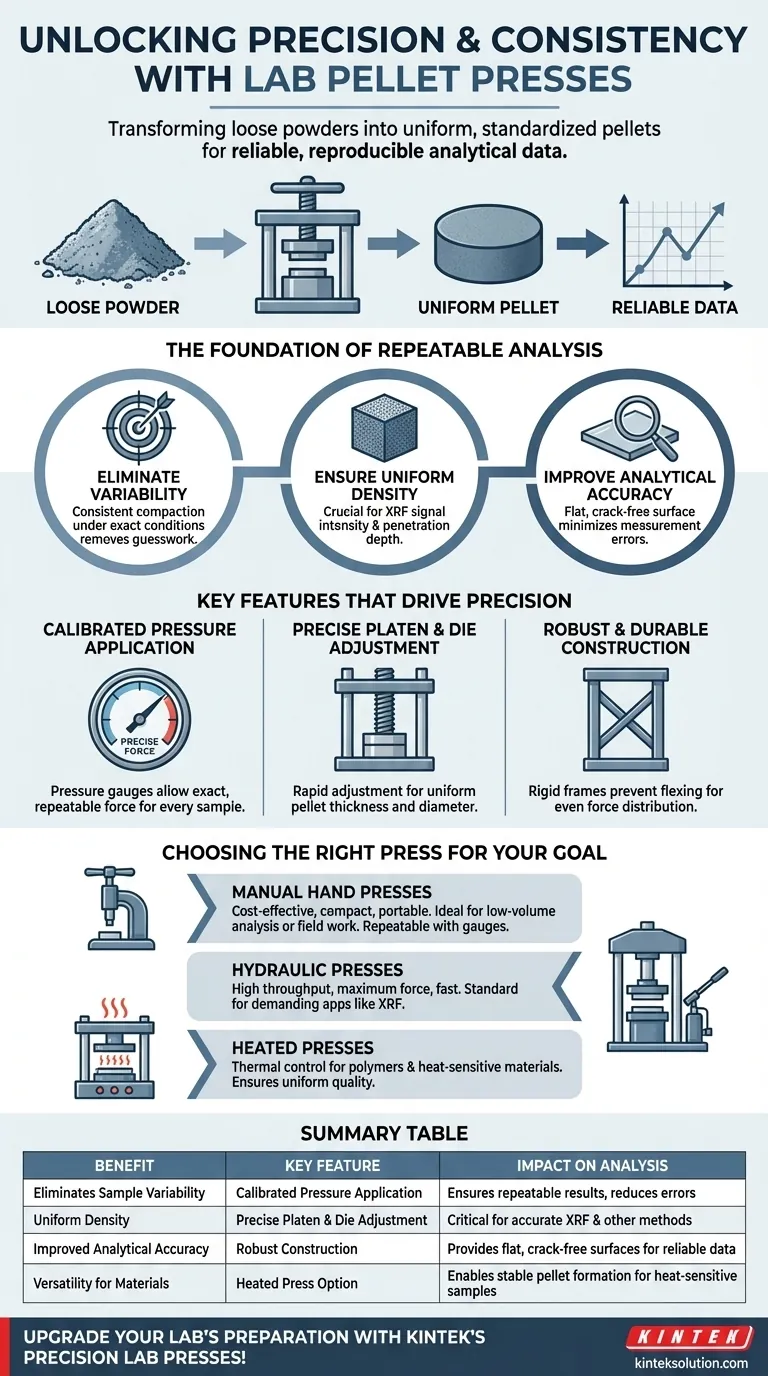 ما هي فوائد استخدام مكابس الكريات المخبرية من حيث الدقة والاتساق؟ عزز دقة وكفاءة مختبرك دليل مرئي