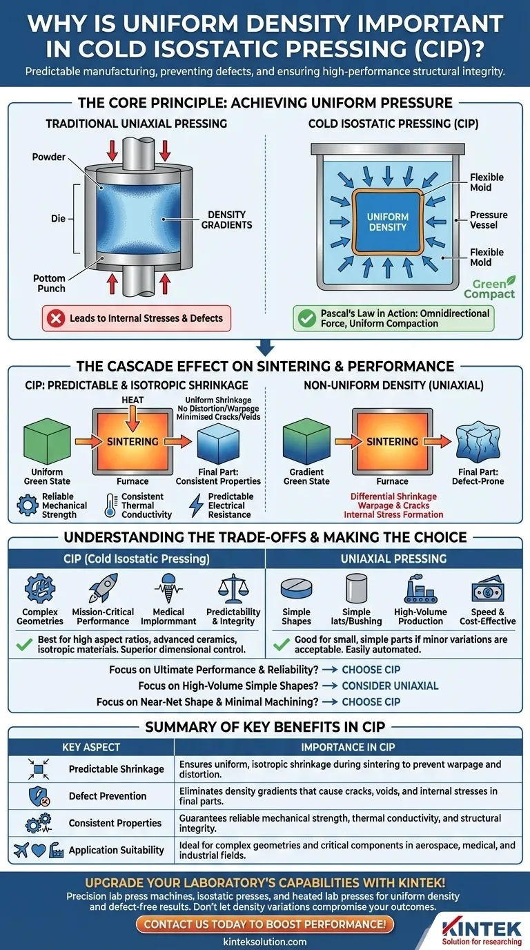 لماذا تعتبر الكثافة المنتظمة مهمة في المواد المعالجة بتقنية CIP؟ لضمان الأداء المتوقع والأجزاء الخالية من العيوب دليل مرئي